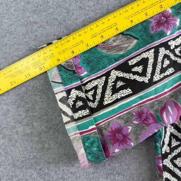 VNTG Wrangler Cowboy‑Cut Floral Aztec Pearl‑Snap Western Shirt Size 15 – Retro - Picture 8 of 11